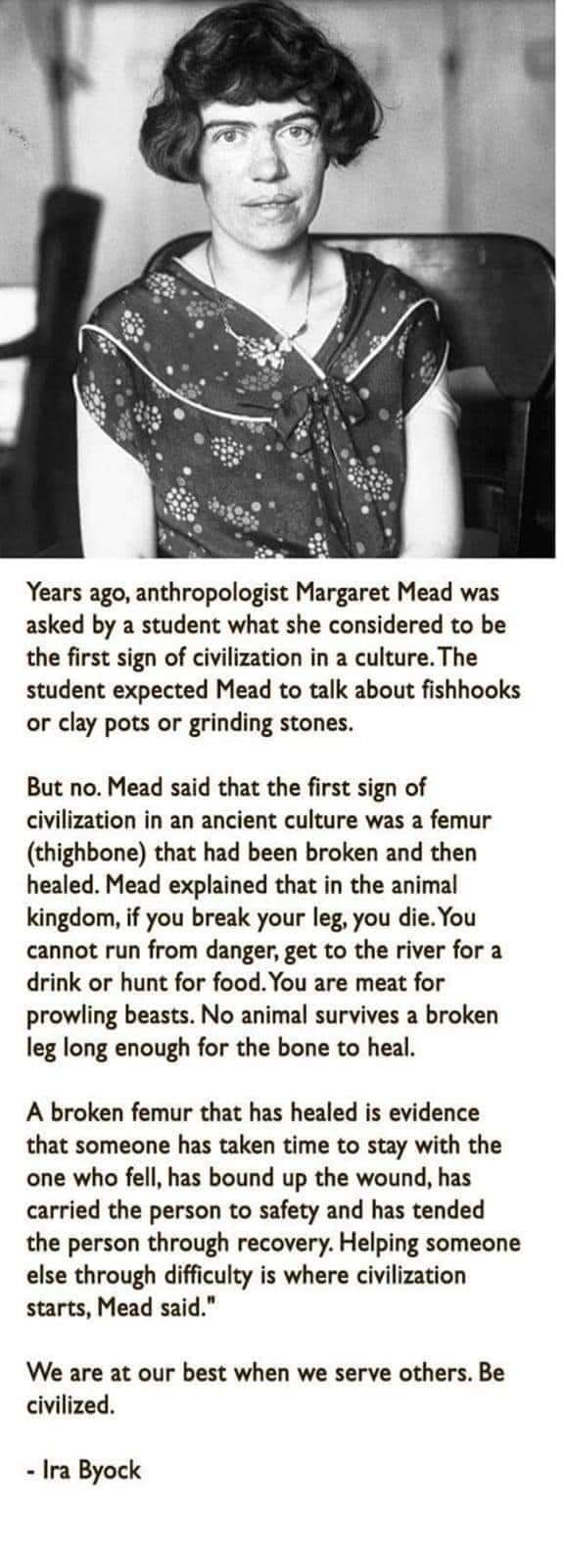 Excellent analogy of how human Civilization started.